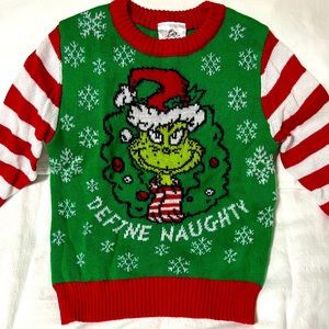 Dr. Seuss Green and Red Grinch Sweater
